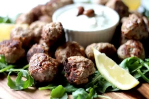 Greek inspired Keto Lamb Meatballs with Tzatziki Recipe