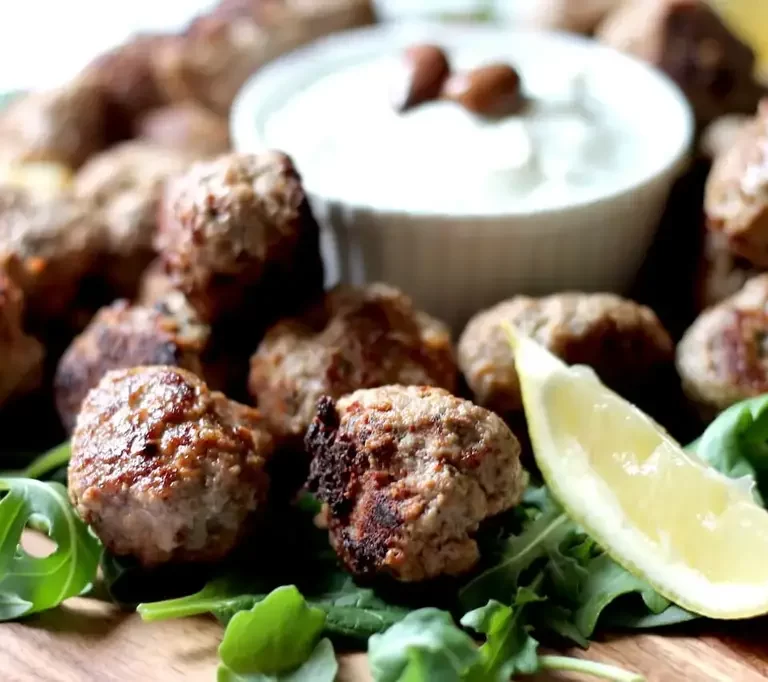 Greek-inspired Keto Lamb Meatballs with Tzatziki Sauce