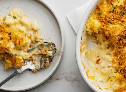 Keto Cauliflower Gratin with Crunchy Almond Topping Recipe