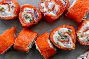 Keto Salmon Rollups Recipe