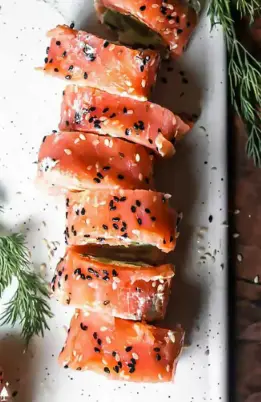 Keto Salmon Rollups Recipe