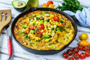 Masala Frittata with Avocado Salsa