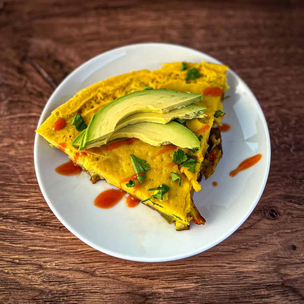 Masala Frittata with Avocado Salsa