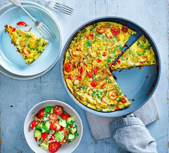 Masala Frittata with Avocado Salsa