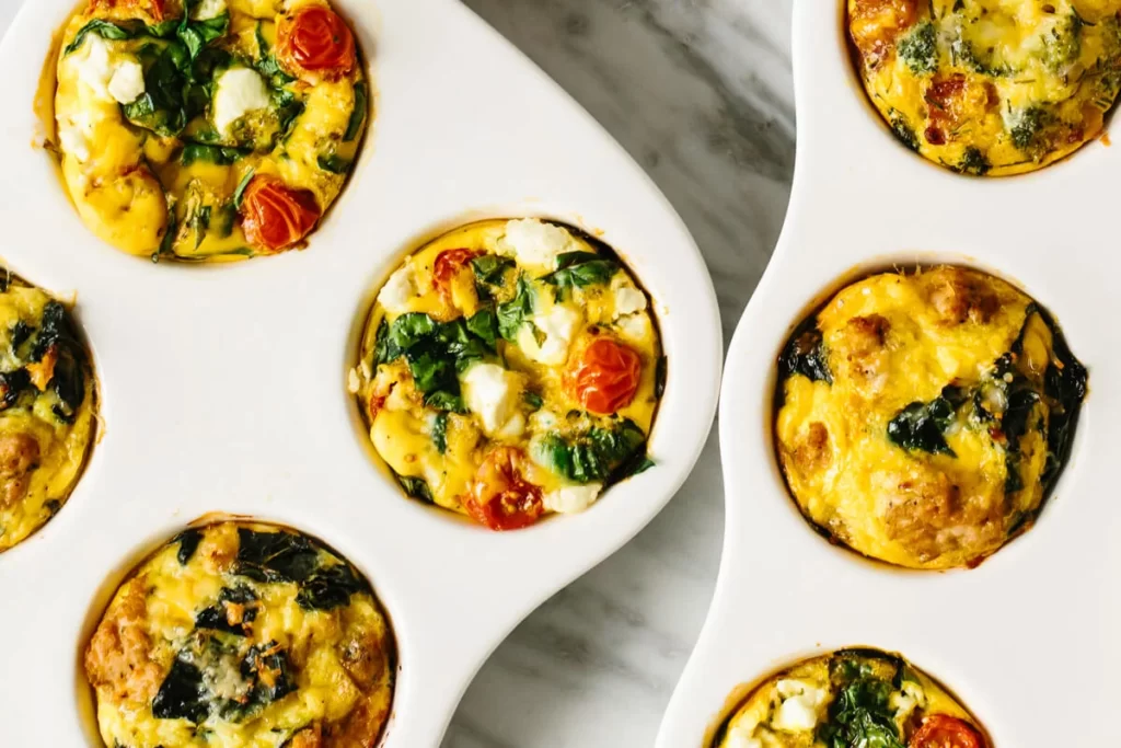 Red Pepper and Spinach Egg Muffins