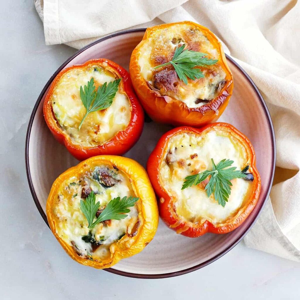 Spinach and Feta Stuffed Bell Peppers Recipe 1