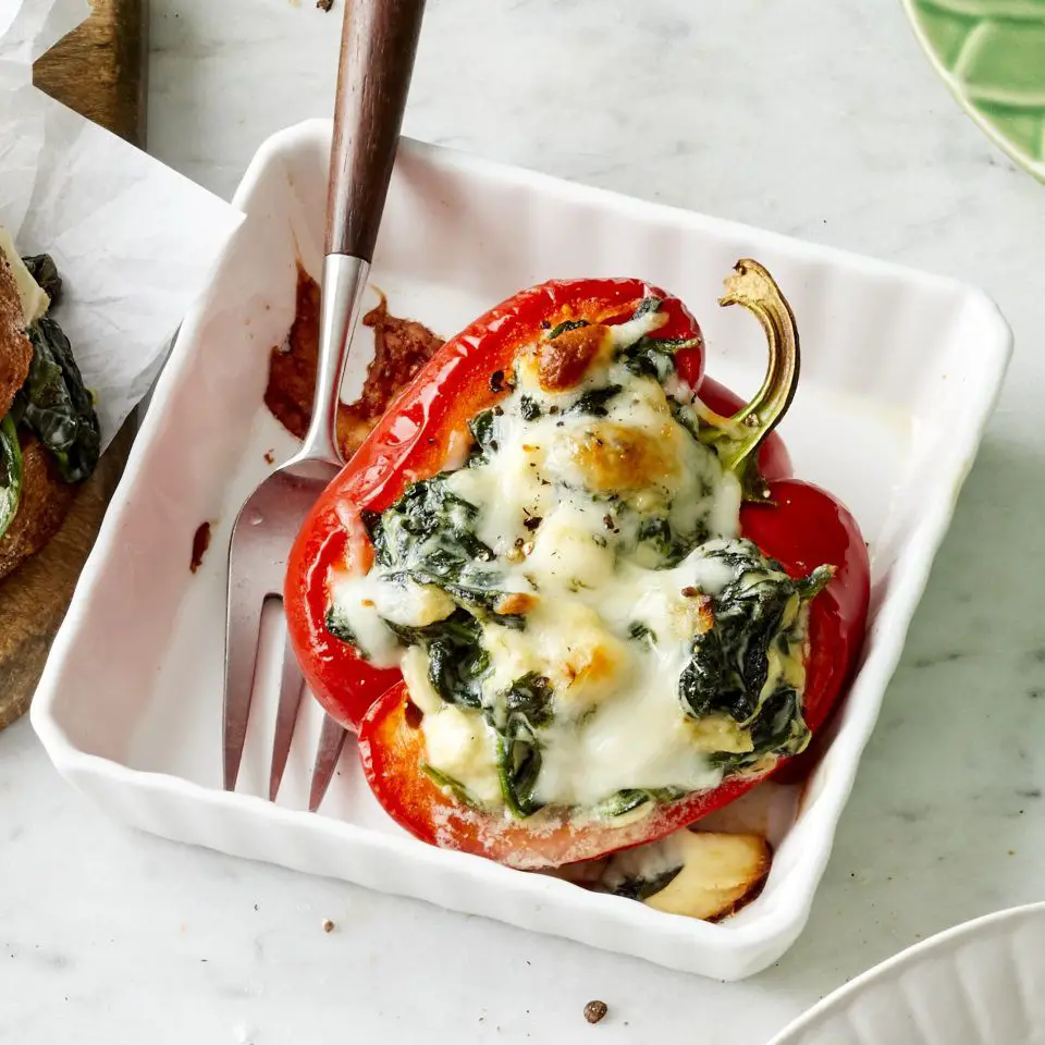 Spinach and Feta Stuffed Bell Peppers Recipe