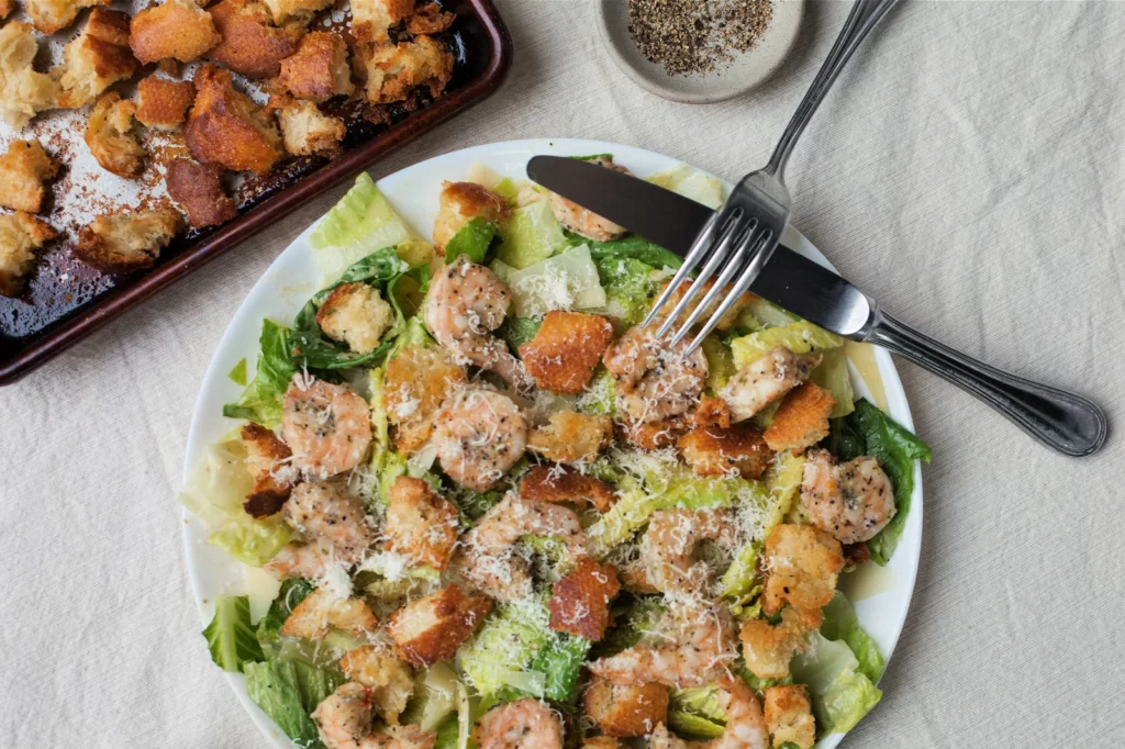 Blackstone Shrimp Caesar Salad