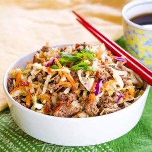 Keto Beef Egg Roll Slaw Recipe