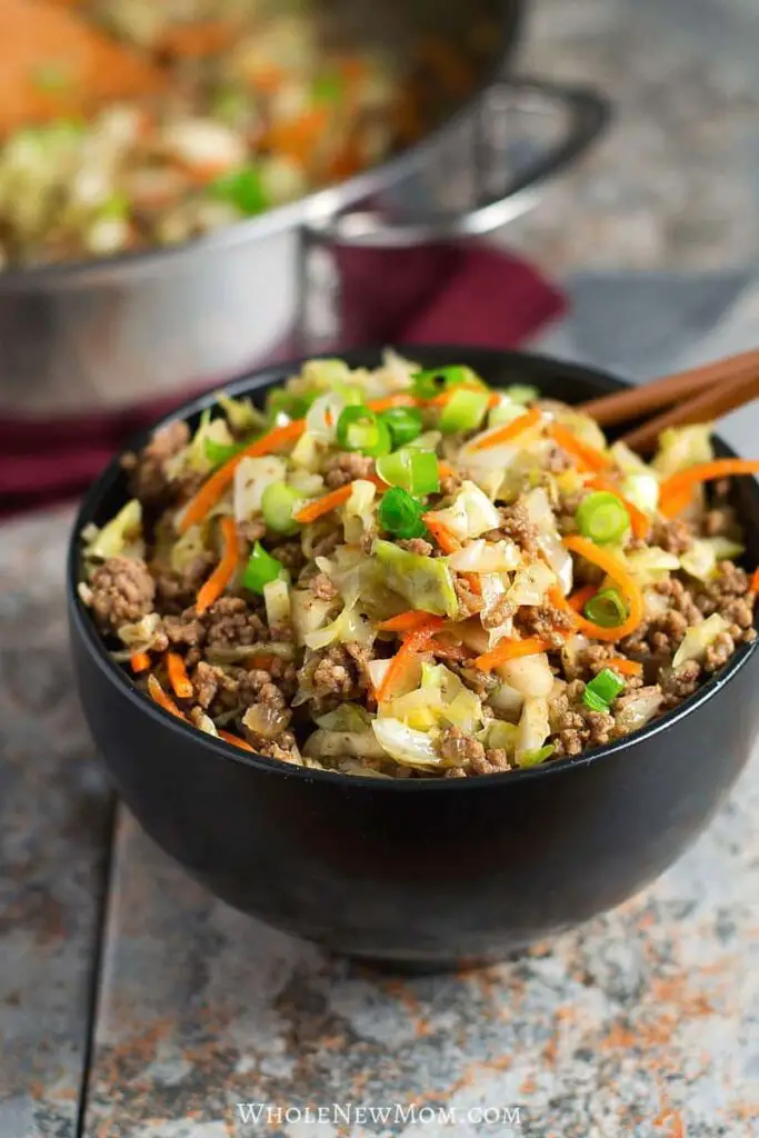 Keto Beef Egg Roll Slaw Recipe