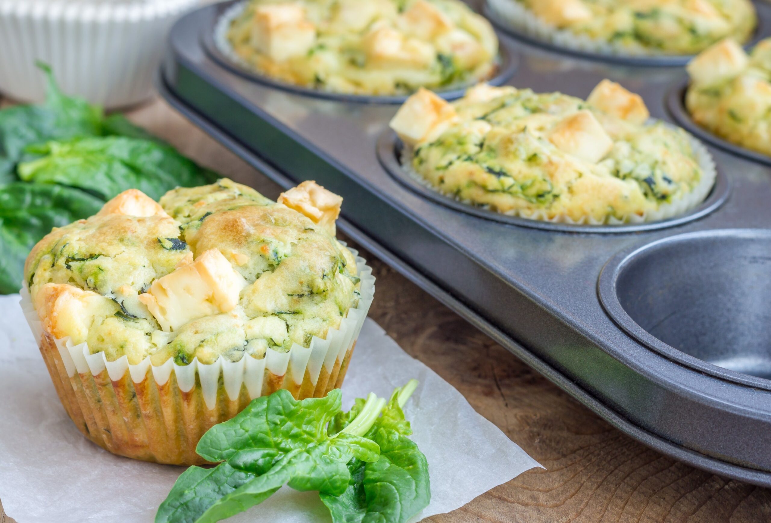 Spinach and Goat Cheese Egg Muffins