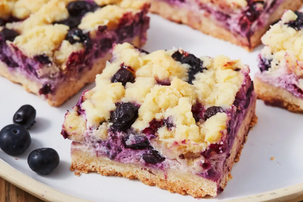 Keto Blueberry Lemon Cheesecake Bars