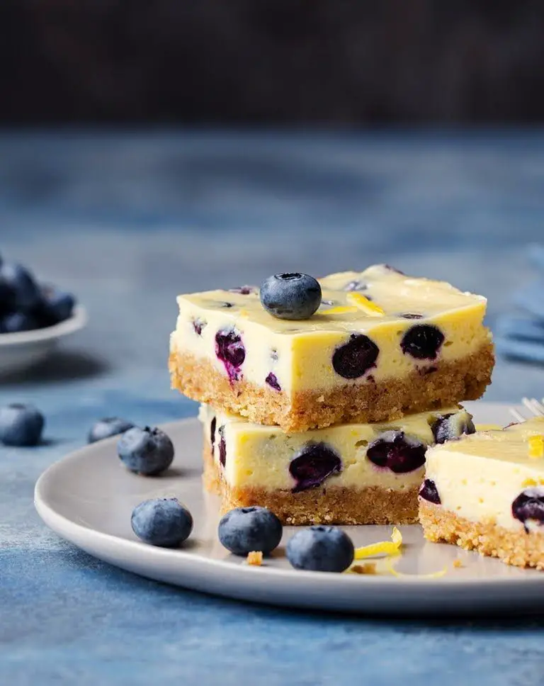 Keto Blueberry Lemon Cheesecake Bars