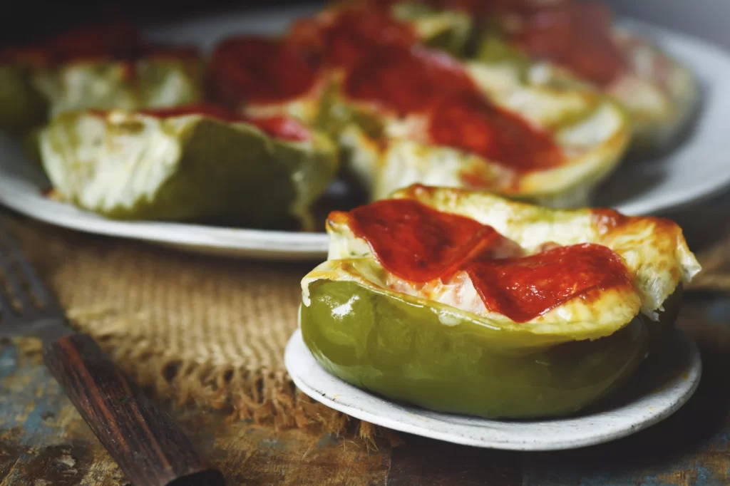 Keto Pizza Stuffed Peppers